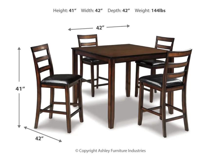 Coviar 5-Pc Counter Height Dining Set