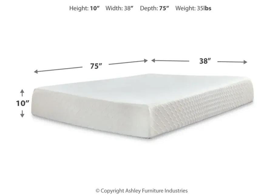 10 " Chime Memory Foam Twin Mattress In A Box