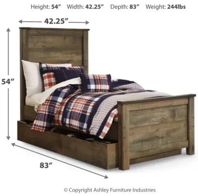 Trinell Twin Panel Bed With 1 Large Storage Drawer