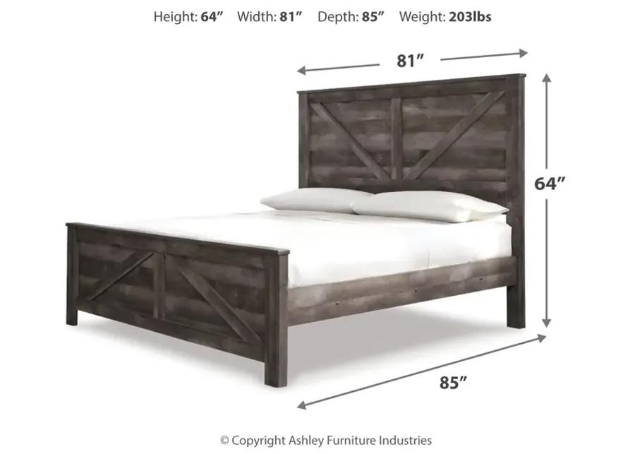 Wynnlow King Crossbuck Panel Bed