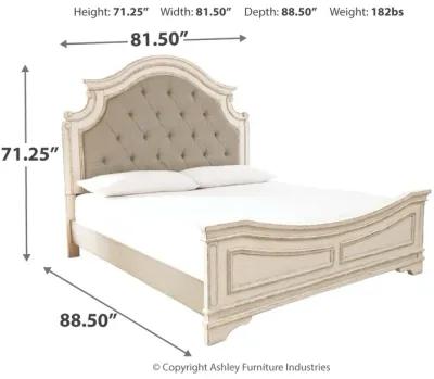 Realyn King Upholstered Panel Bed