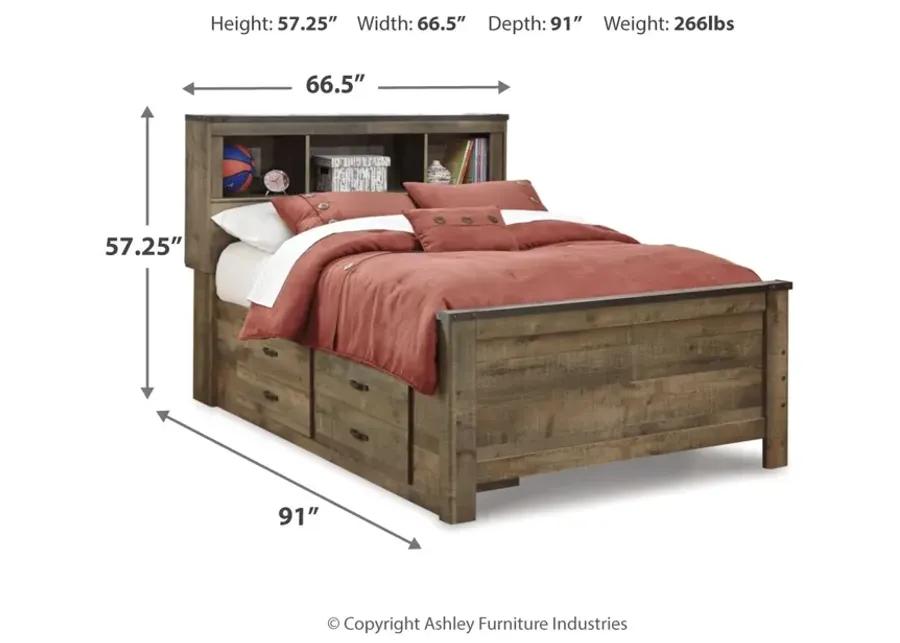 Trinell Full Bookcase Bed With 2 Storage Drawers