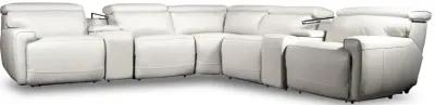 Alara 7-Piece Power Leather Sectional