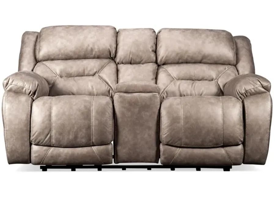 Rhodes Zero Gravity Triple Power Loveseat - Fog