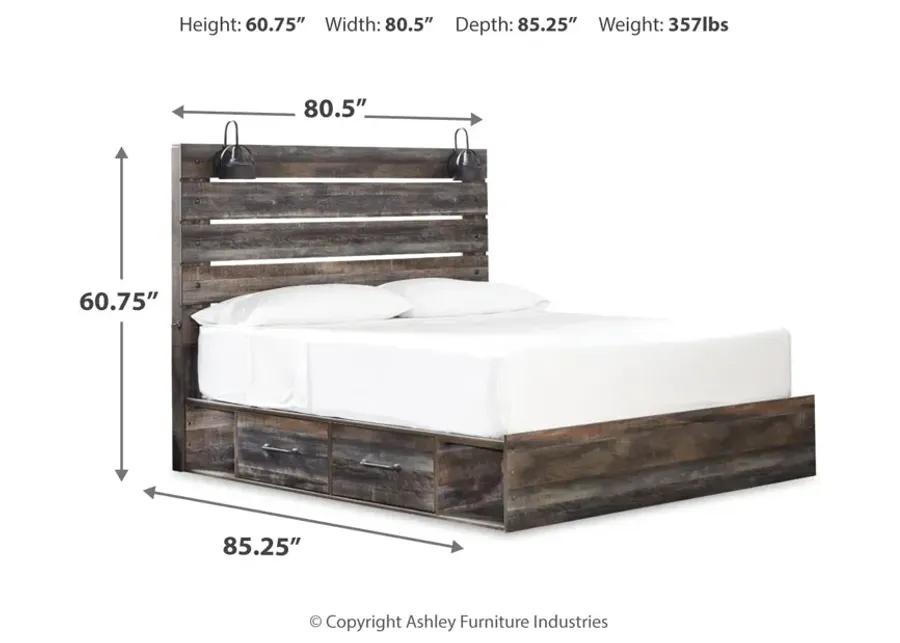 Drystan King Panel Bed With 4 Storage Drawers