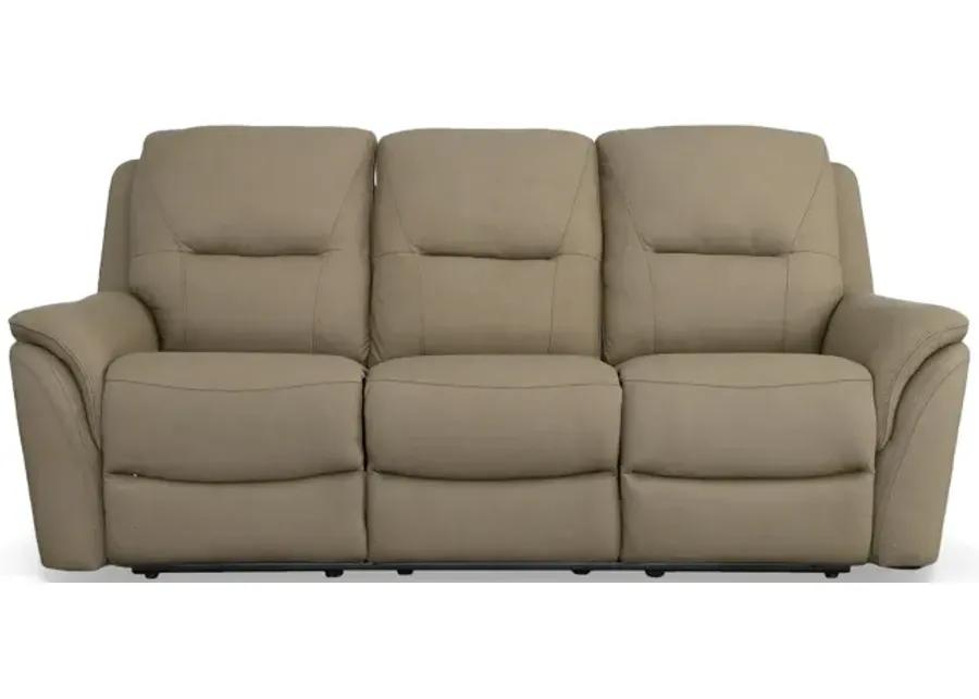 Joanne Leather Reclining Sofa With Power Headrest