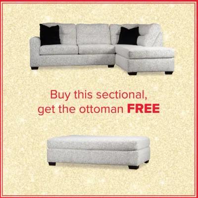 Devin Sectional And Free Ottoman!