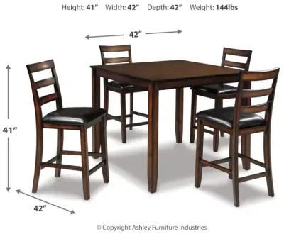 Coviar Counter Height Dining Table and Bar Stools (Set of 5)