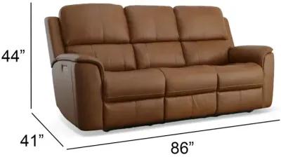 Henry Power Reclining Sofa with Power Headrests and Power Lumbar