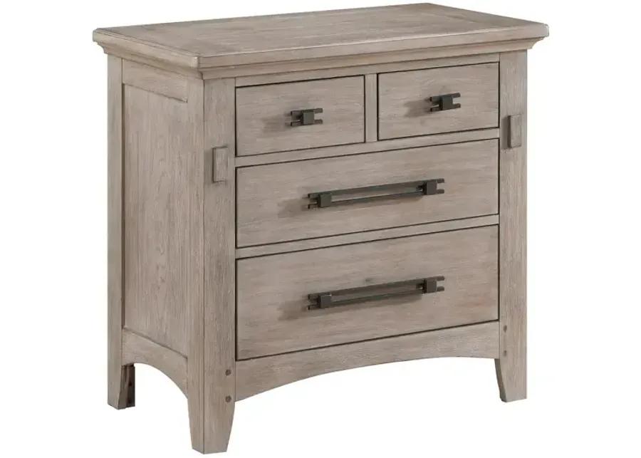 Mission Oak Nightstand - Taupe