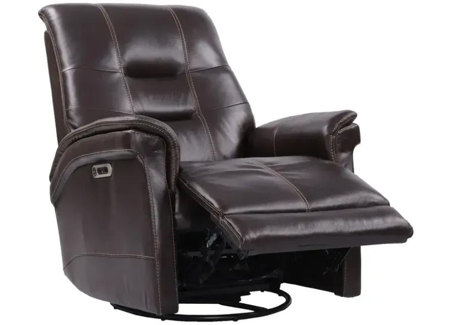 Carnegie Verona Coffee Power Cordless Swivel Glider Recliner