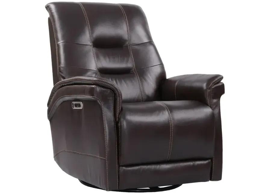 Carnegie Verona Coffee Power Cordless Swivel Glider Recliner