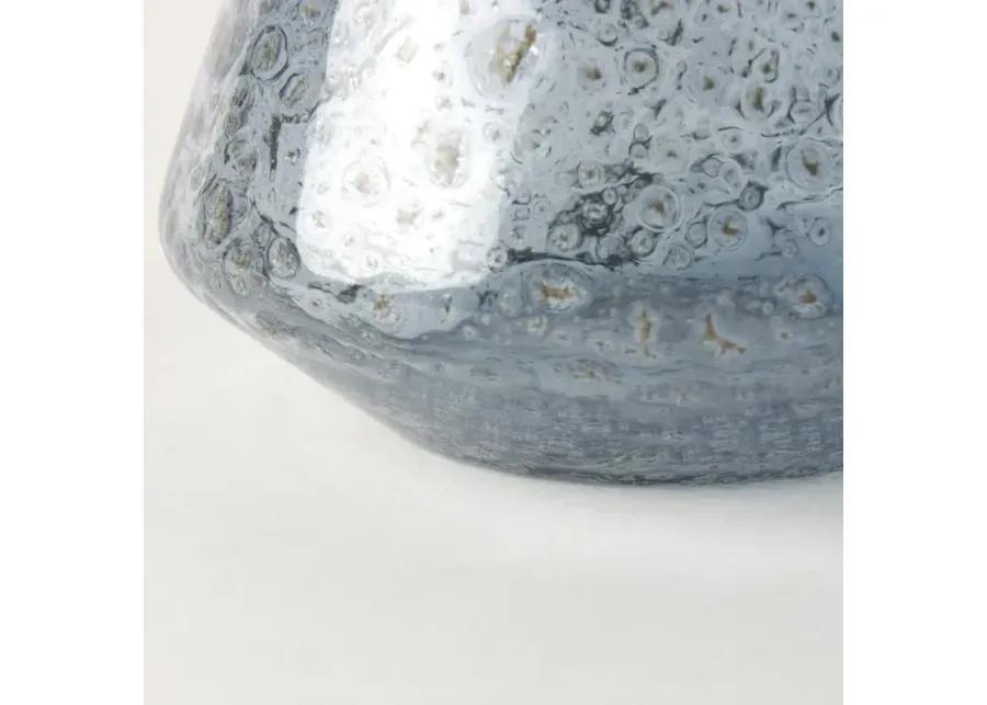 Robyn Short Blue Glass Vase