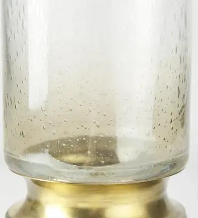 Adriatic I Small Brushed Gold Metal Glass Vase