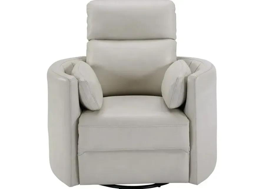 Radius Florence Ivory Power Cordless Swivel Glider Recliner