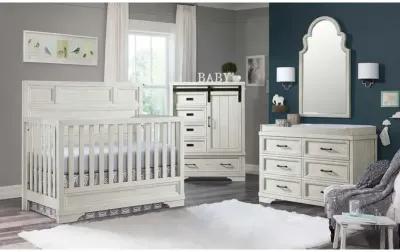 Foundry Flat Top Crib - White Dove