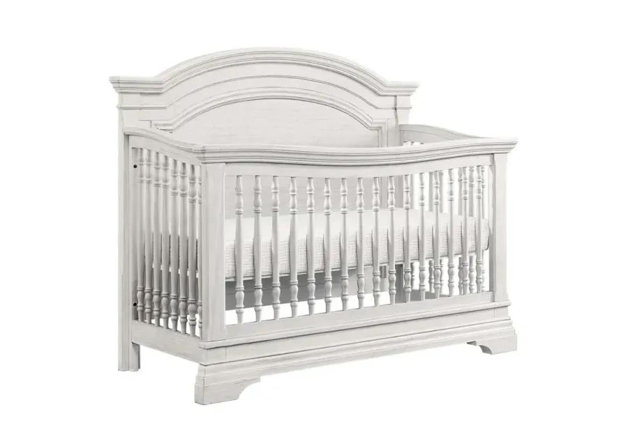 Olivia Arch Top Crib - Brushed White