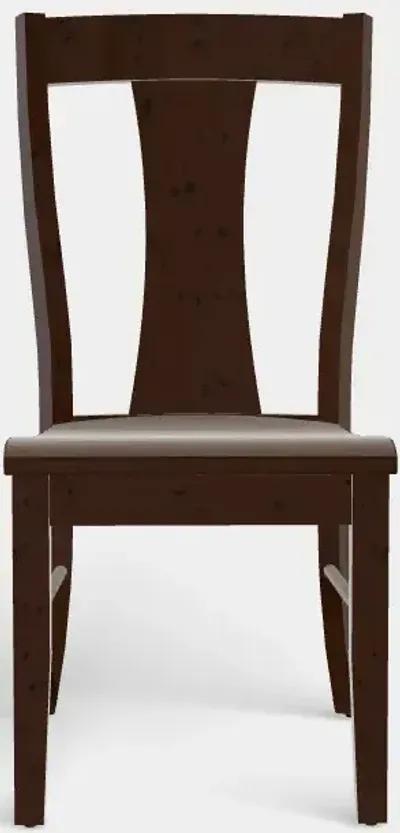 Siena Side Chair w/Wood Seat - Rustic Cherry