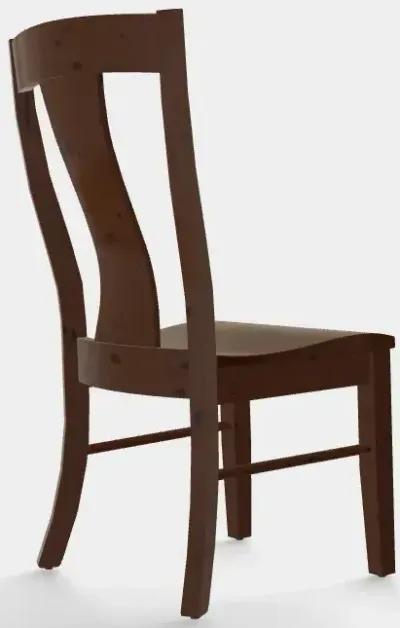 Siena Side Chair w/Wood Seat - Rustic Cherry