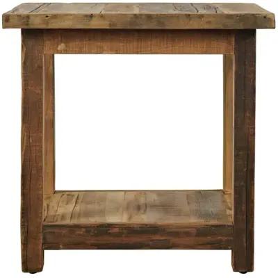 Reclamation Salvaged Wood Chairside Table