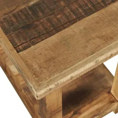 Reclamation Salvaged Wood Chairside Table