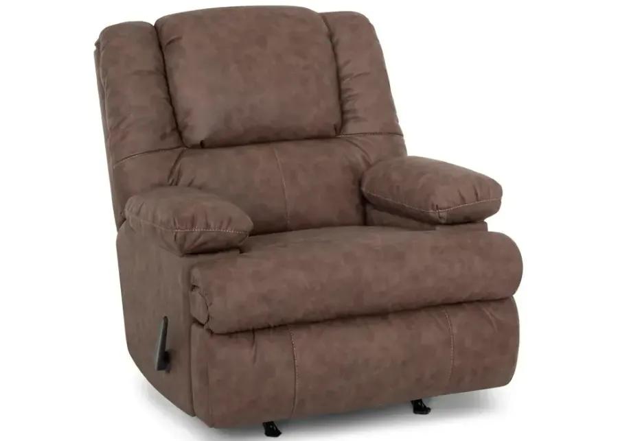 Clayton Rocker Recliner w/ Storage Arms, Cupholder, and Massage - Easter Mocha