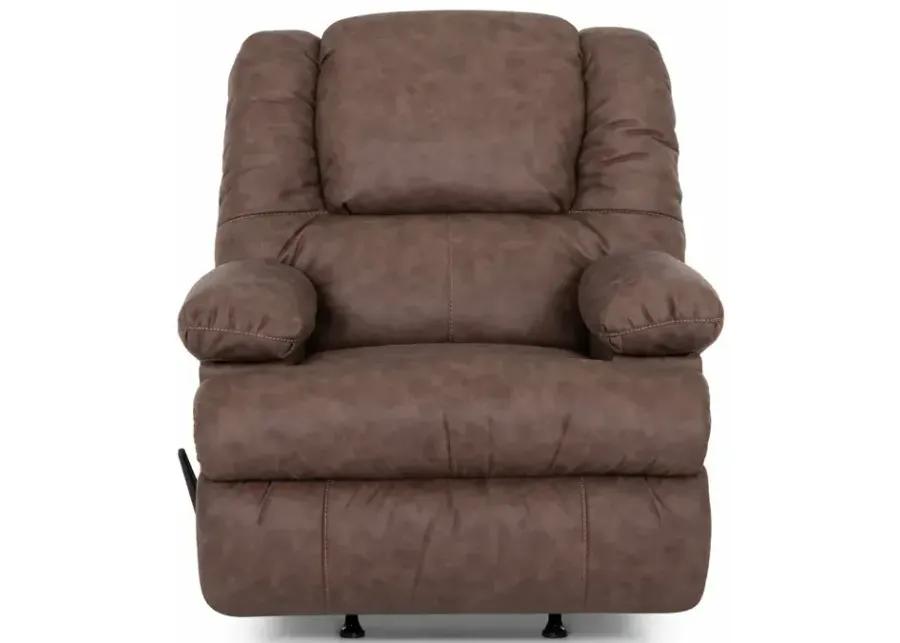 Clayton Rocker Recliner w/ Storage Arms, Cupholder, and Massage - Easter Mocha