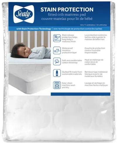 Stain Protection Fitted Crib Mattress Pad