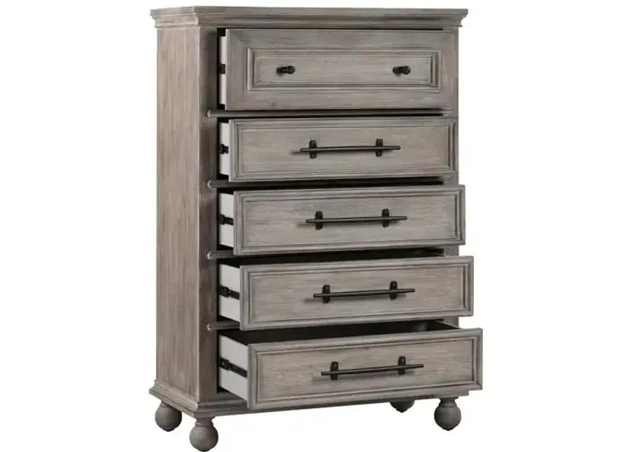 Summerhouse 5 Drawer Chest - Fieldstone