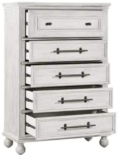 Summerhouse 5 Drawer Chest - Dover White