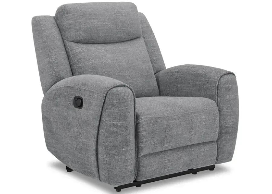 Power Recliner w/Power Headrest - Bronco Grey