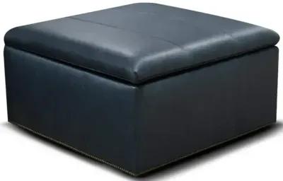 Hendrix Leather Storage Ottoman with Nails