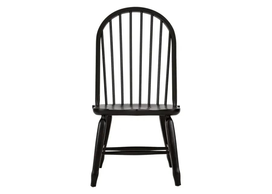 Treasures Bow Back Side Chair - Black