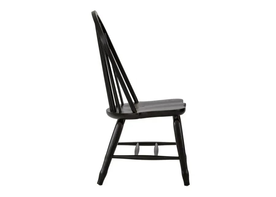 Treasures Bow Back Side Chair - Black