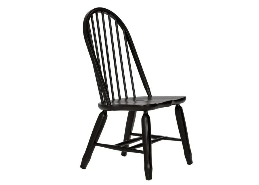 Treasures Bow Back Side Chair - Black