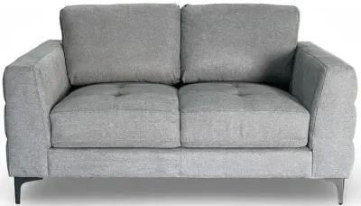 Fuji Loveseat - Furiosa Charcoal w/Black Metal Legs