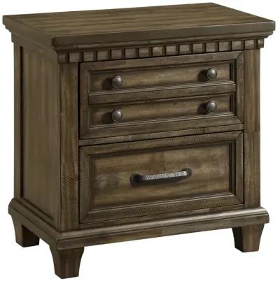 McCoy 2 Drawer Nightstand in Charcoal