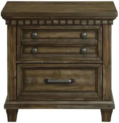 McCoy 2 Drawer Nightstand in Charcoal