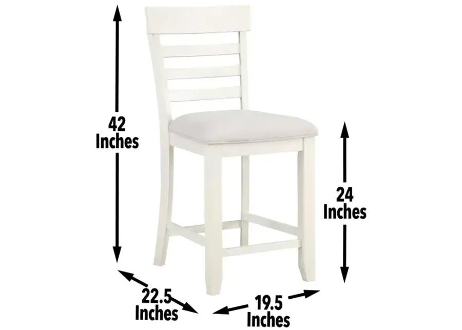 Hyland 24" Counter Stool, White