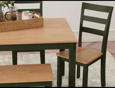 Gesthaven Dining Table with 4 Chairs and Bench (Set of 6)