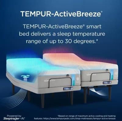 TEMPUR-ActiveBreeze Medium Hybrid Mattress with ProSmart Air Base