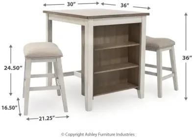 Skempton Counter Height Dining Table and Bar Stools (Set of 3)