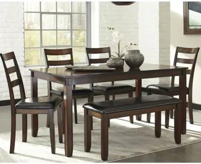 Coviar Dining Table and Chairs with Bench (Set of 6)