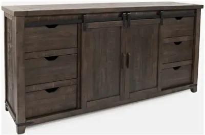 Madison County 70" Barn Door Server - Barnwood