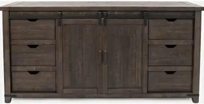 Madison County 70" Barn Door Server - Barnwood