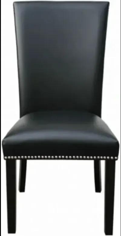 Camila Black Side Chair w/Nailheads