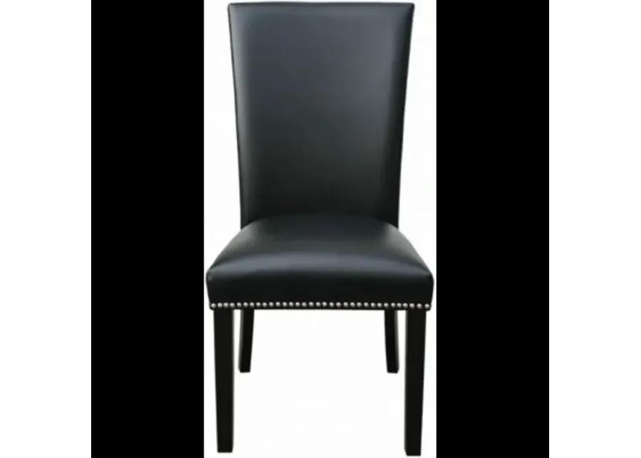 Camila Black Side Chair w/Nailheads