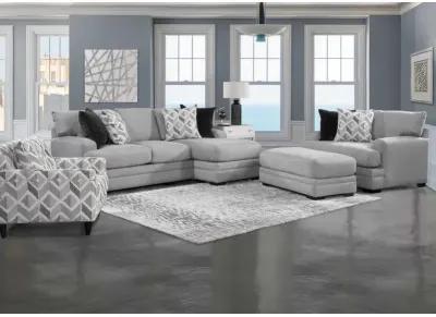 Cleo Sofa with Reversible Chaise - Casey Pebble