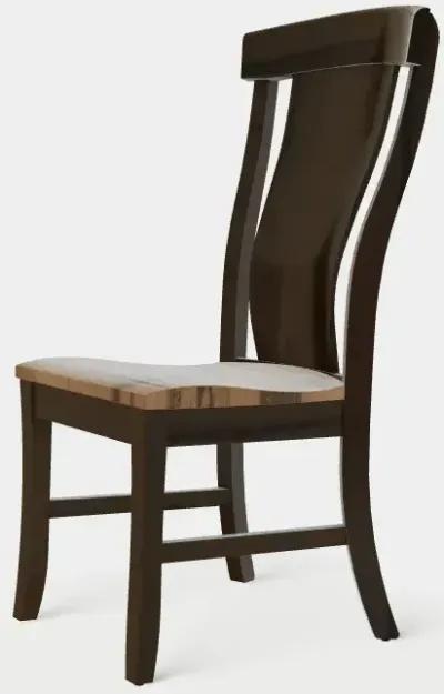 Venice Side Chair w/Wood Seat - Wormy Maple