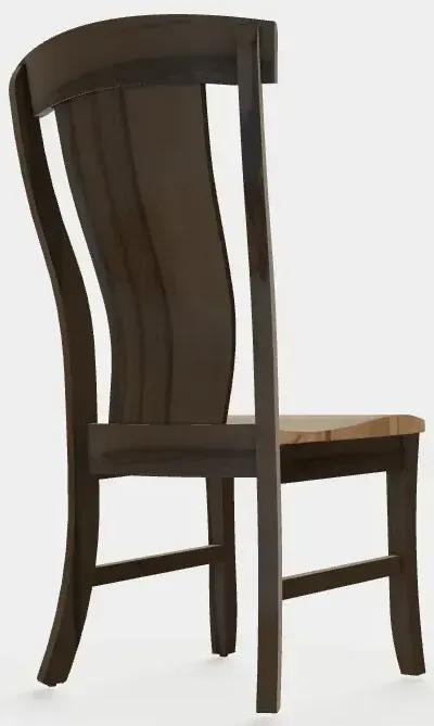 Venice Side Chair w/Wood Seat - Wormy Maple